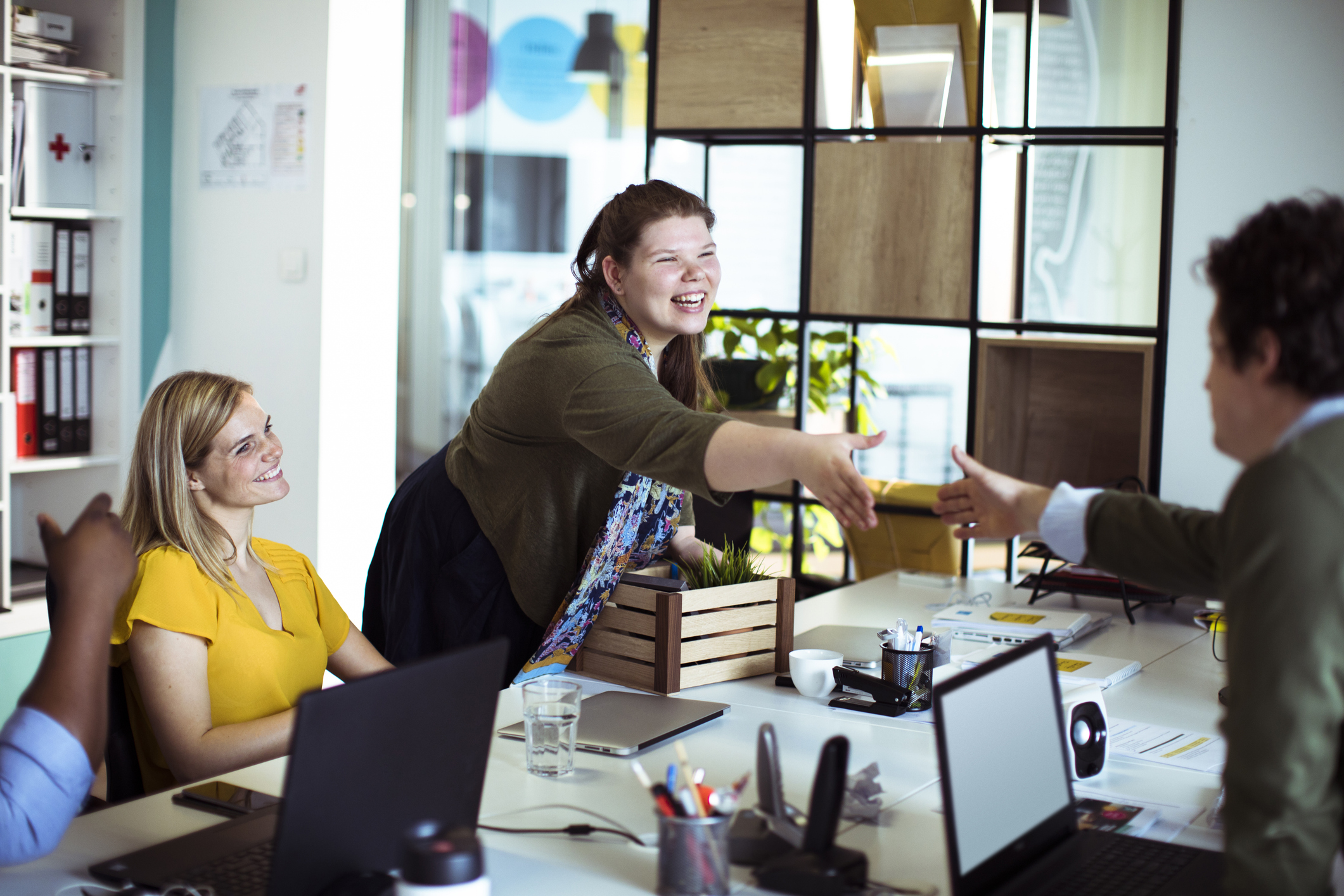 Photo of young woman in an office