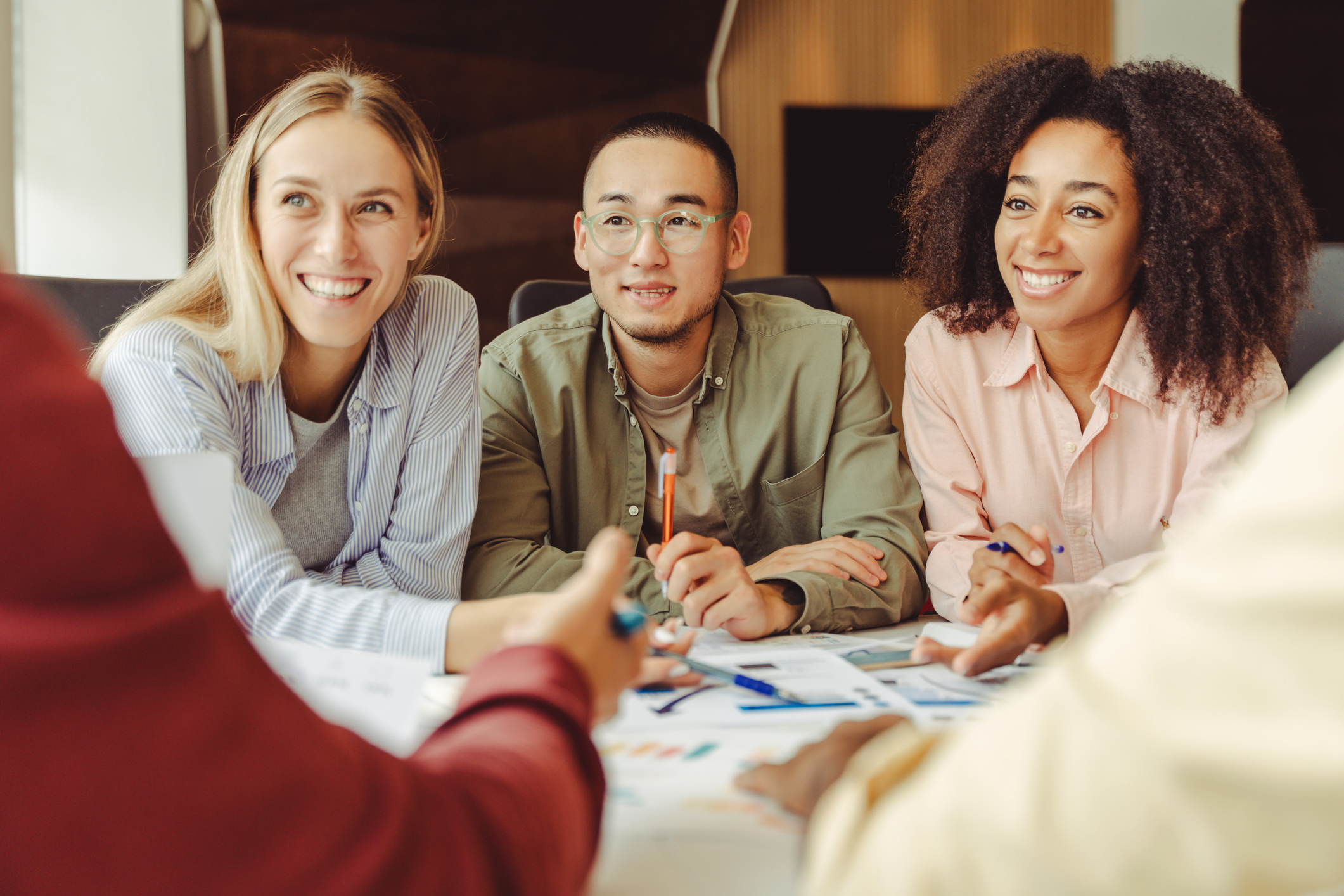 Group of diverse young professionals in an office