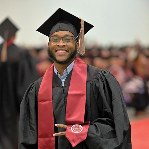 Photo of Dayon's graduation from IUPUI