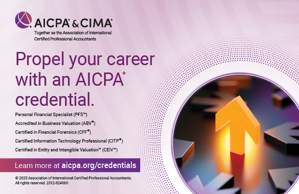 Advertisement for AICPA Credentials